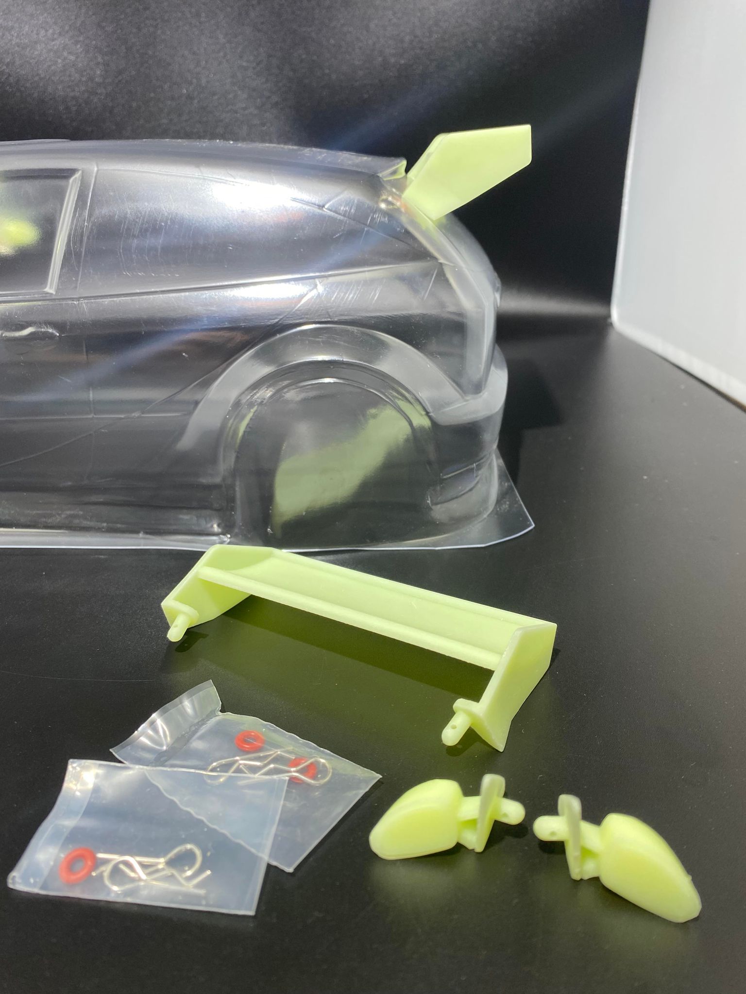 Ford Focus WRC 3D Wing And Mirror Kit Tamiya 58241 TT01 TT02 XV01