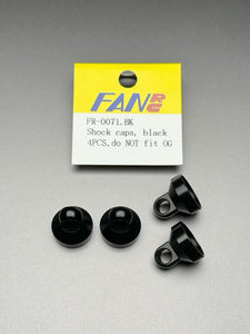 Rc 10 Black Shock Caps 4pcs  FR-0071BK