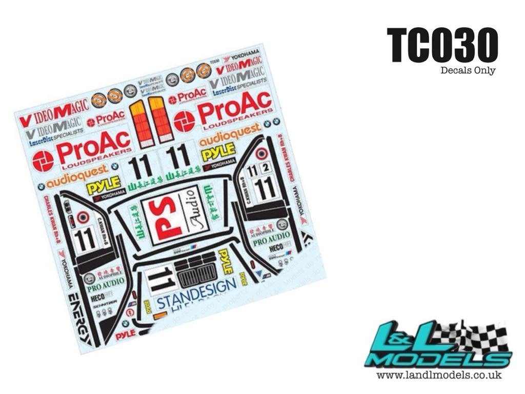 BMW E30 ProAc Decal Set