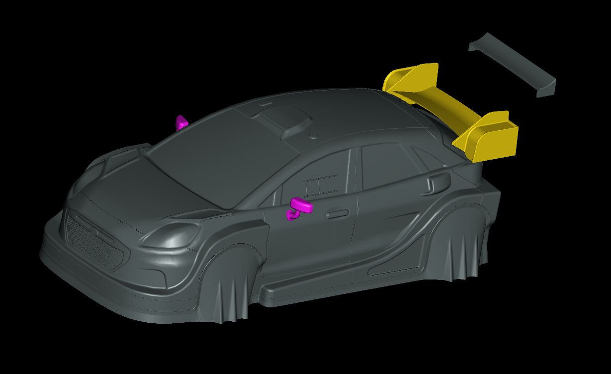 Ford Puma WRC 2022 Bodyshell Kit HPI Tamiya TT01 TT02 XV02