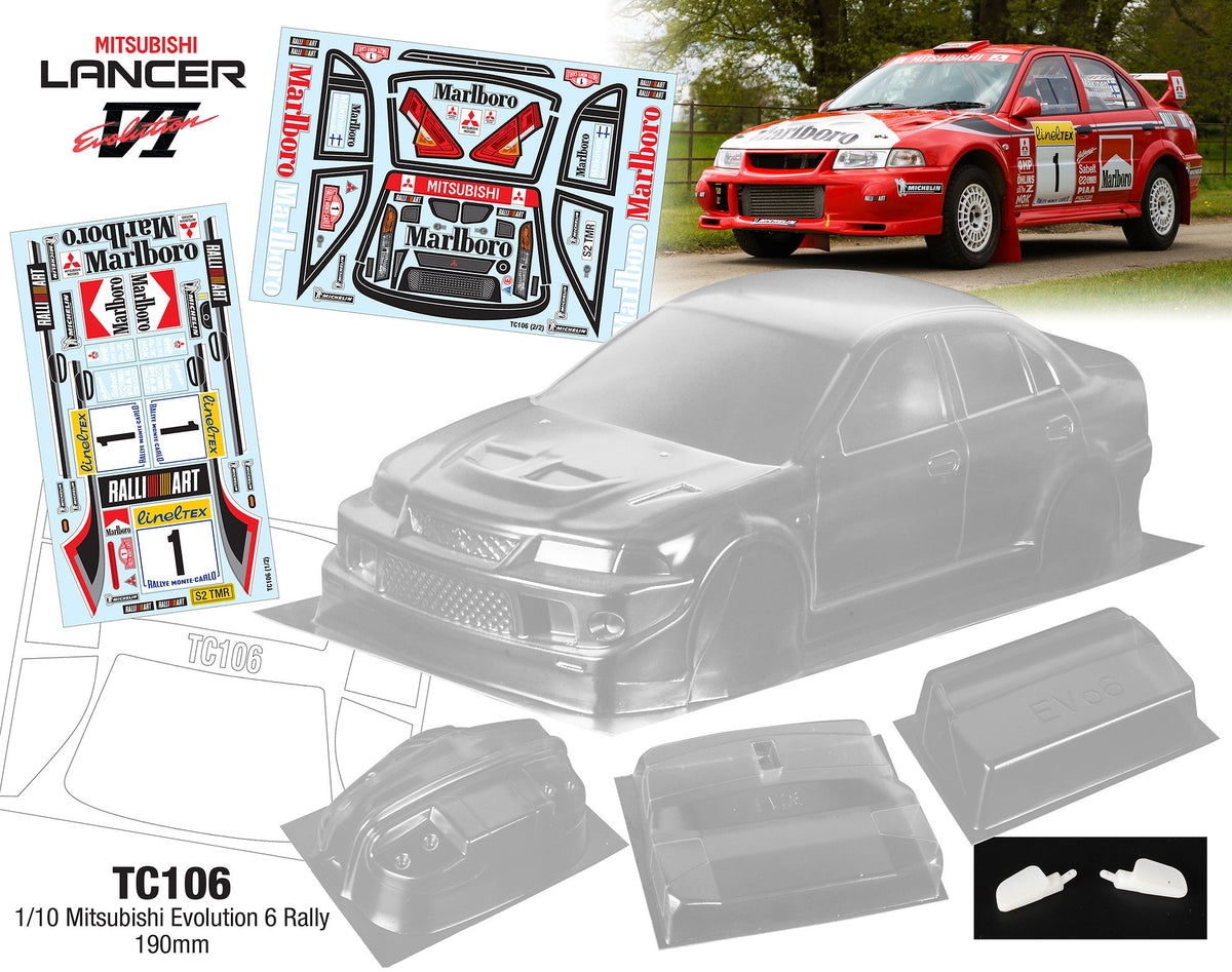TC106 MARLBORO Mitsubishi Lancer Evolution VI WRC 190mm