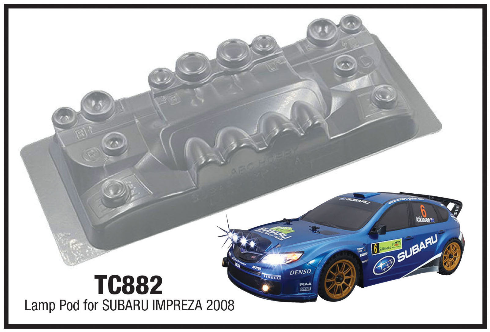 TC882 Lamp Pod Set Tamiya TT01 TT02 XV01 XV02 Rally Body