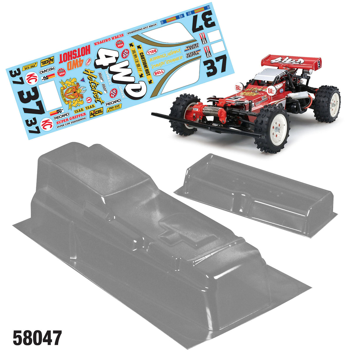 Tamiya Hotshot 4WD 　動作確認済 タミヤ 4WDバギー ホットショット2007（未組立) ※セット内容は