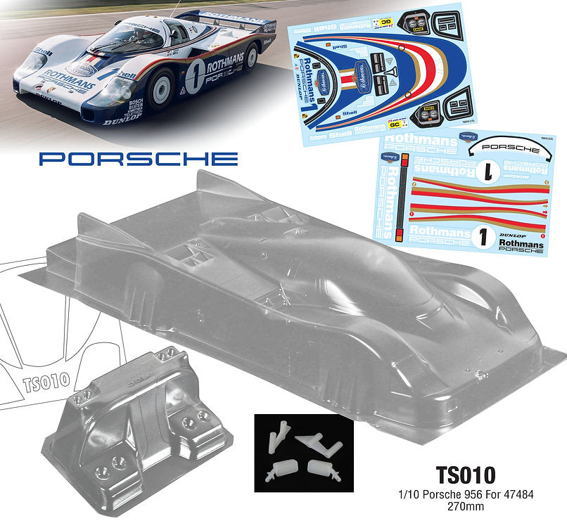 TS010 1/10 Porsche 956 For 47484 Tamiya Group C Chassis – L&L models