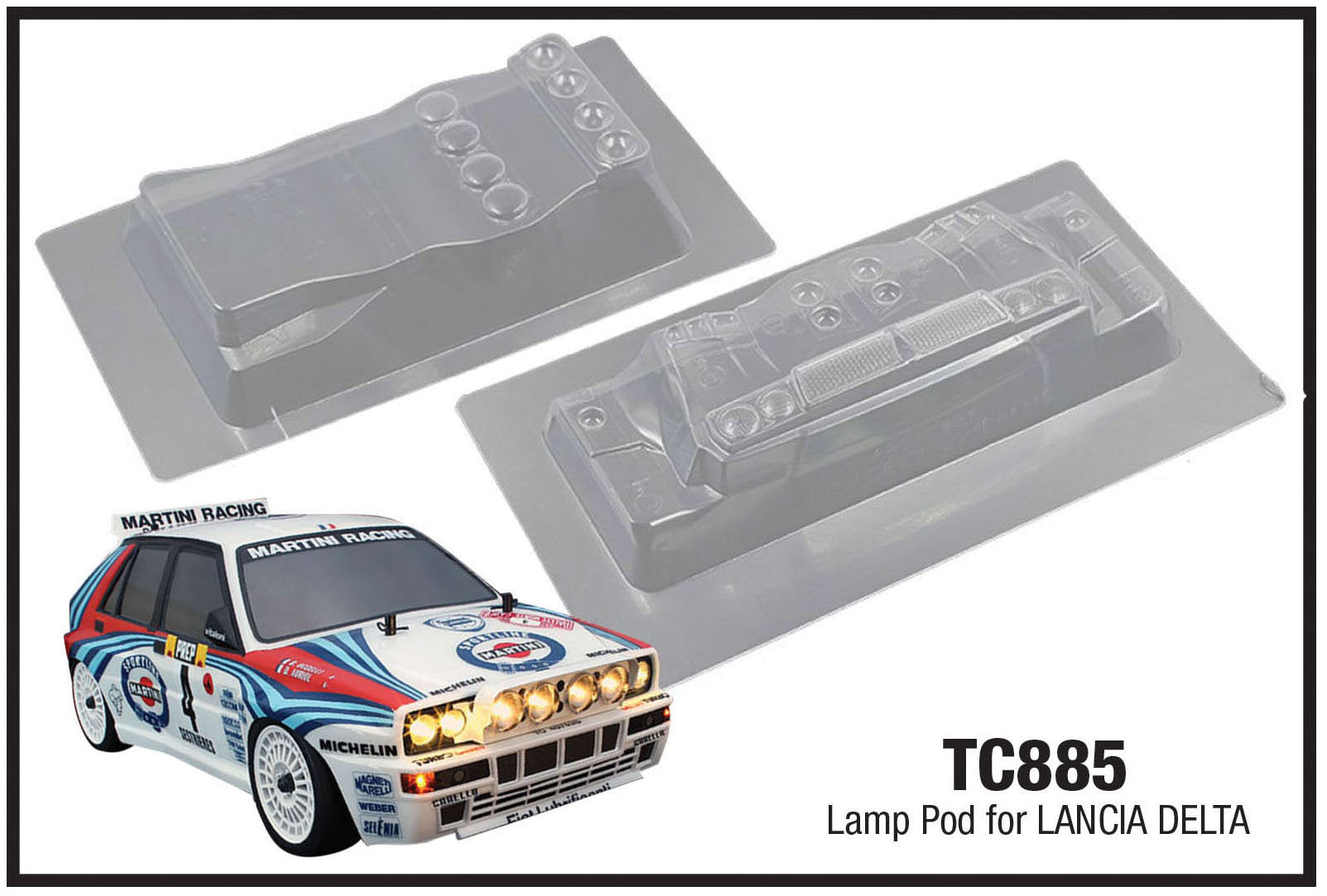TC885 Lamp Pod Set Tamiya TT01 TT02 XV01 XV02 Rally Body