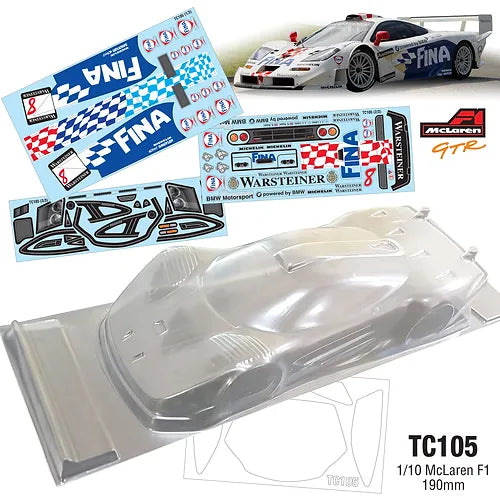 McLaren F1 GTR, 258/190mm To fit Tamiya  HPI Kyosho Fina TC105