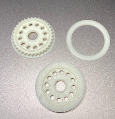 33T M3 Pulley Set (F&R) (White) For Yokomo Dogfighter FZ-006