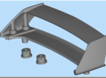 Subaru Impreza Monte-Carlo 99  WRC 3D Wing Kit Tamiya TT01 TT02 XV01