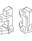 Caster Block 15, 20, 25 Degree Pair Aluminum