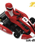 Team Saxo Racing GK-200 - Go-Kart - 1:8 2WD Kart Kit - with ESC, Motor and Servo RED, BLUE, BLACK