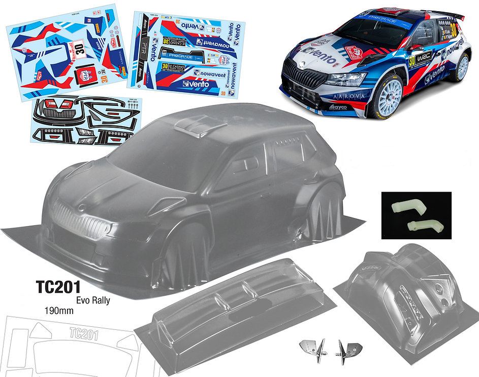 R5 Evo 190mm x 257mm Tamiya TT01 TT02 Blue L L models