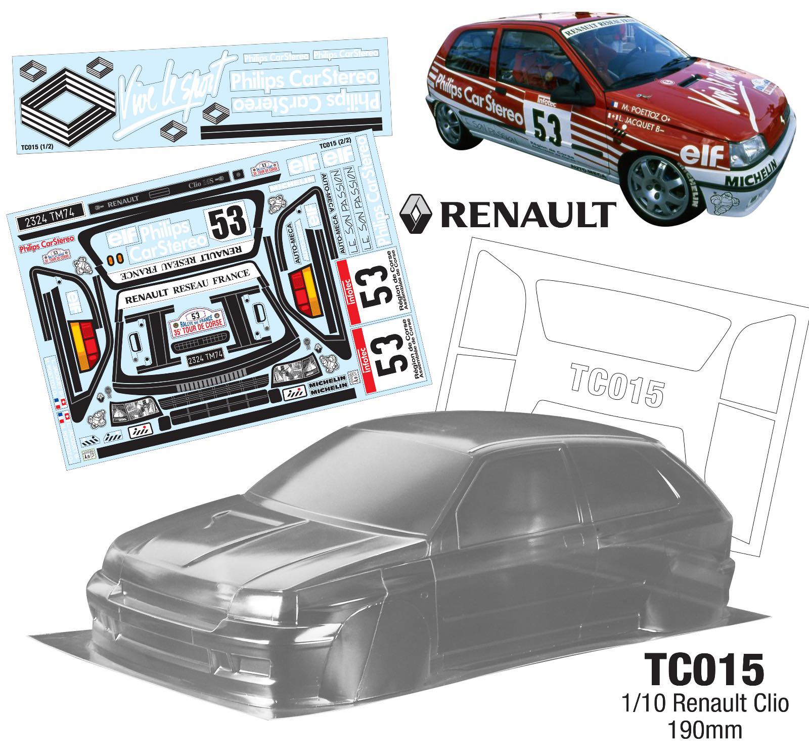 RENAULT CLIO WILLIAMS Replica 58138 Tamiya