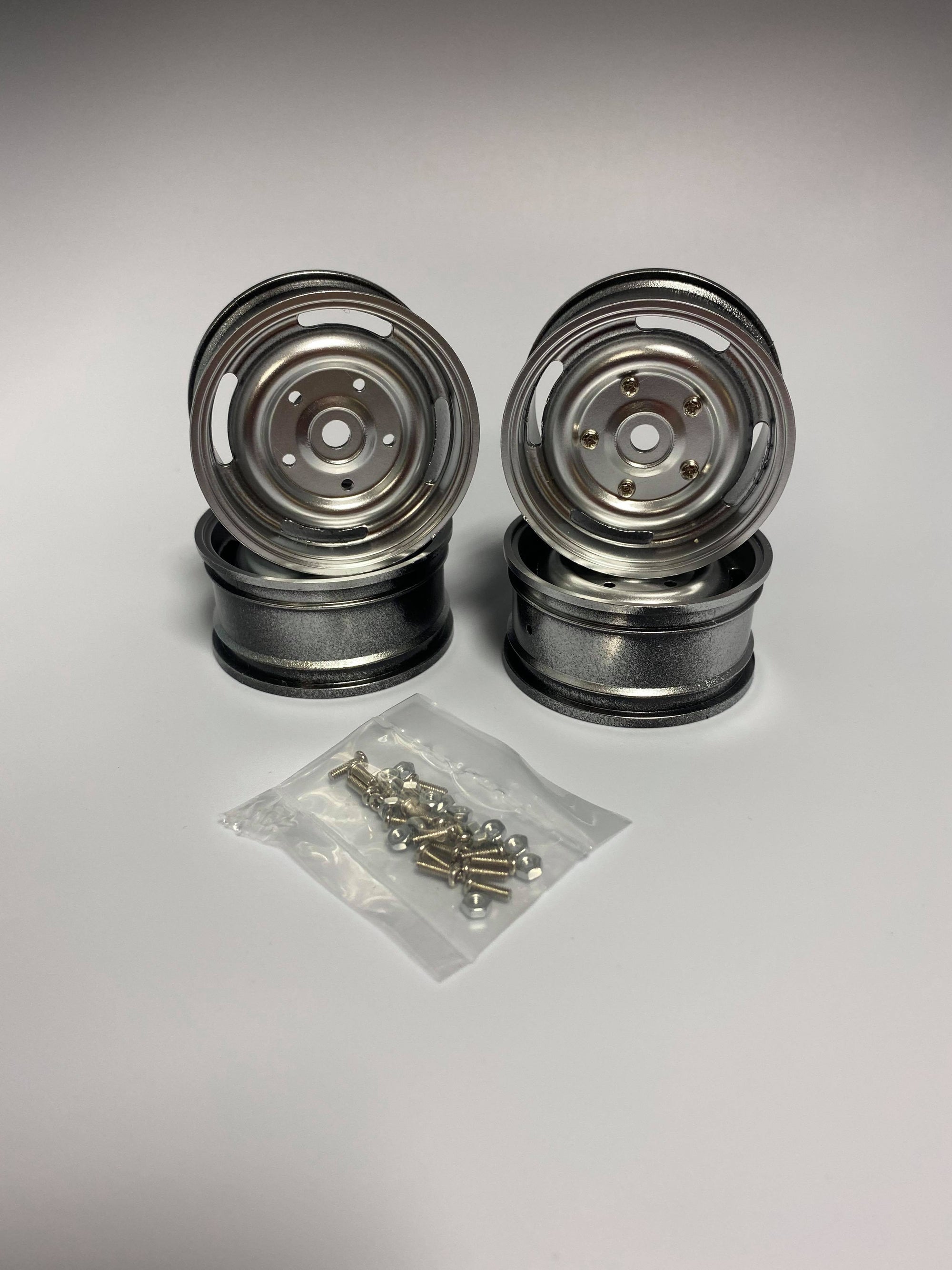 26mm 3mm offset silver steel wheels 12mm hex (4pcs) LL10