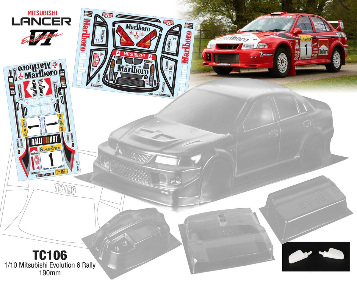 ホビーラジコン MITSUBISHI LANCER EVOLUTION VI WRC 1:24 Mitsubishi Lancer Evo VI WRC - 24220 | TAM24220 | Tamiya