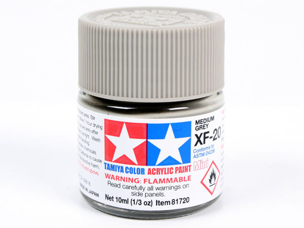 Tamiya XF-20 Medium Grey Mini Acrylic Paint - 10ml 81720