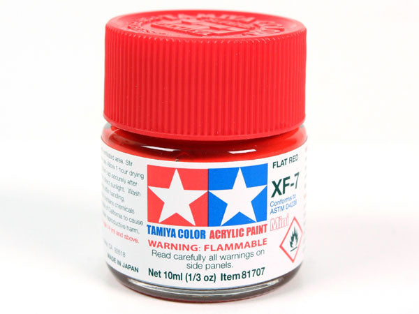 Tamiya XF-7 Flat Red Mini Acrylic Paint - 10ml 81707