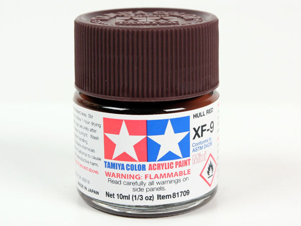 Tamiya XF-9 Hull Red Mini Acrylic Paint - 10ml 81709