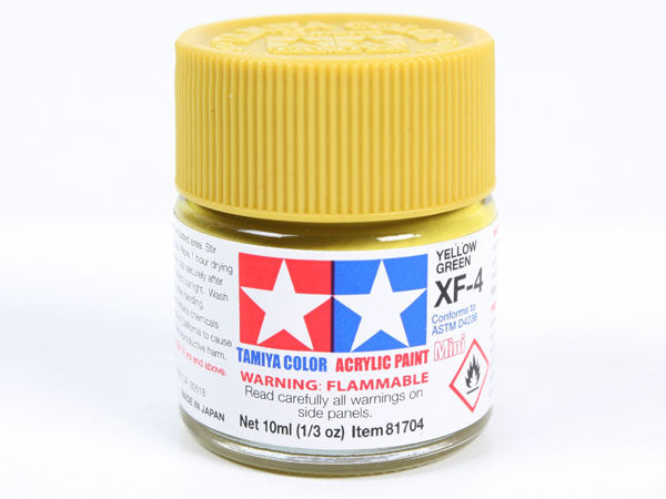 Tamiya XF-4 Yellow Green Mini Acrylic Paint - 10ml 81704