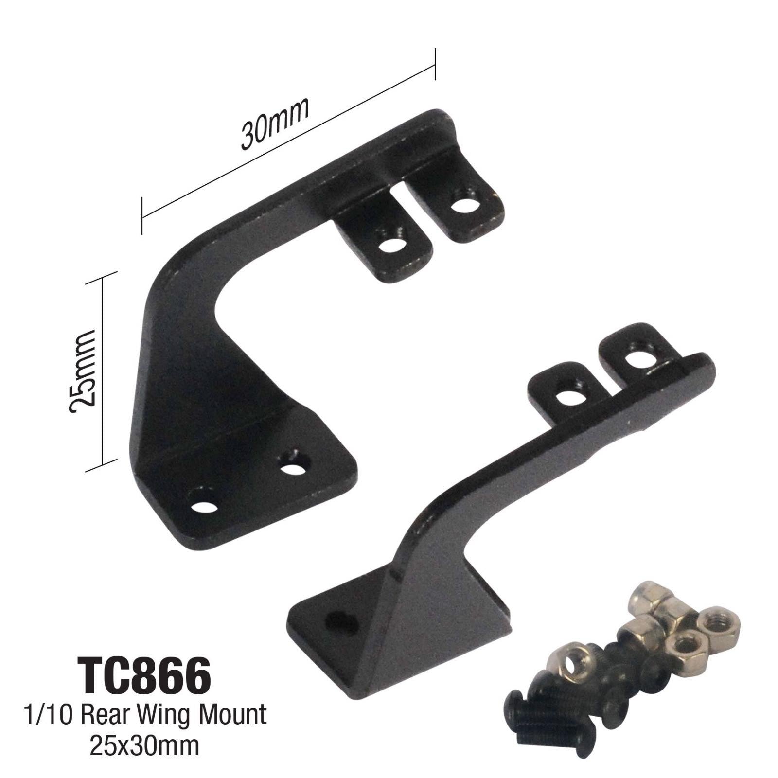 TC866 1/10 Rear Wing Mount, 25x30mm Touring, Drift Tamiya, HPI, Kyosho Body shell