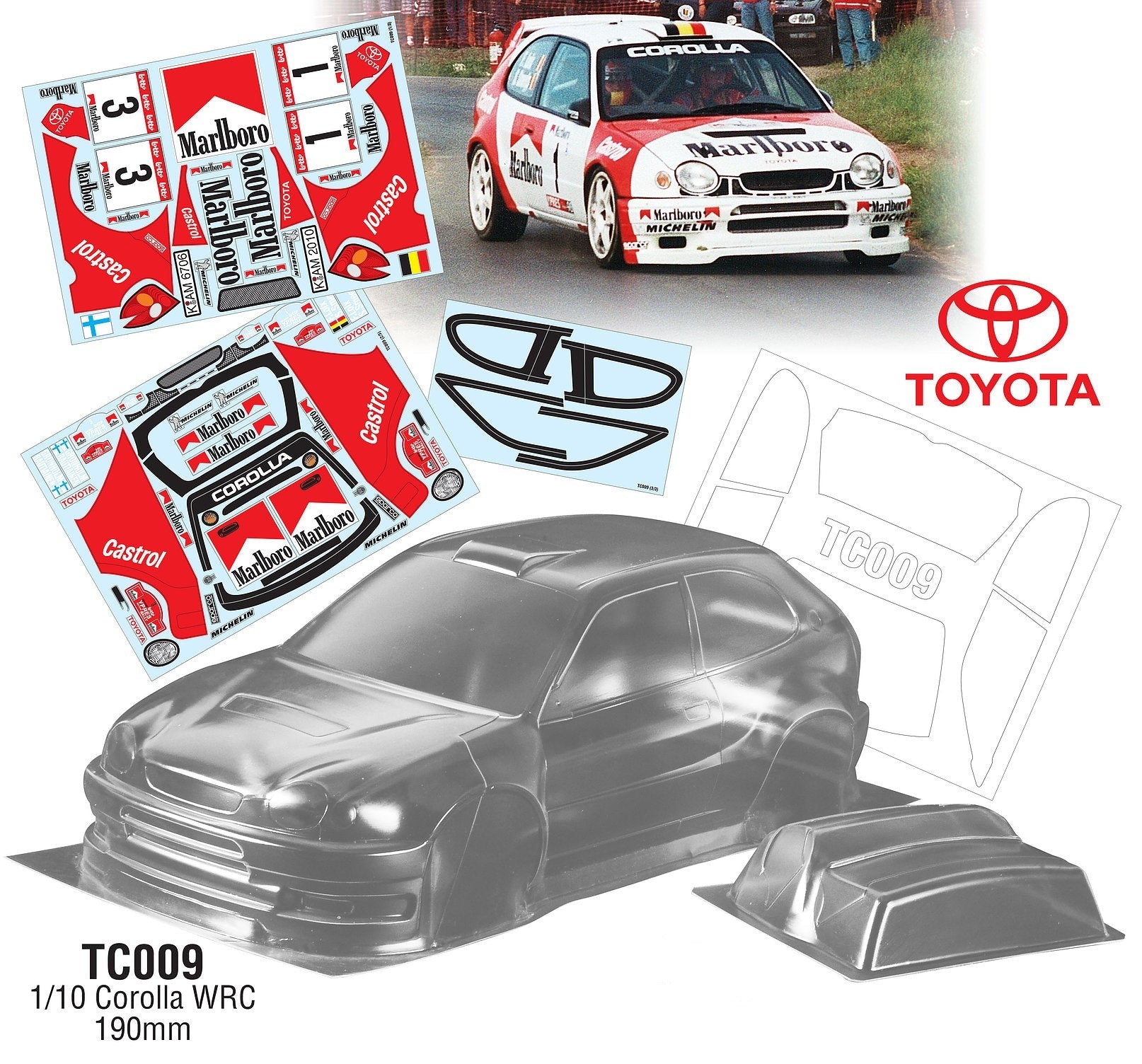 TOYOTA COROLLA WRC BODY PARTS SET 50791 replica – L&L models