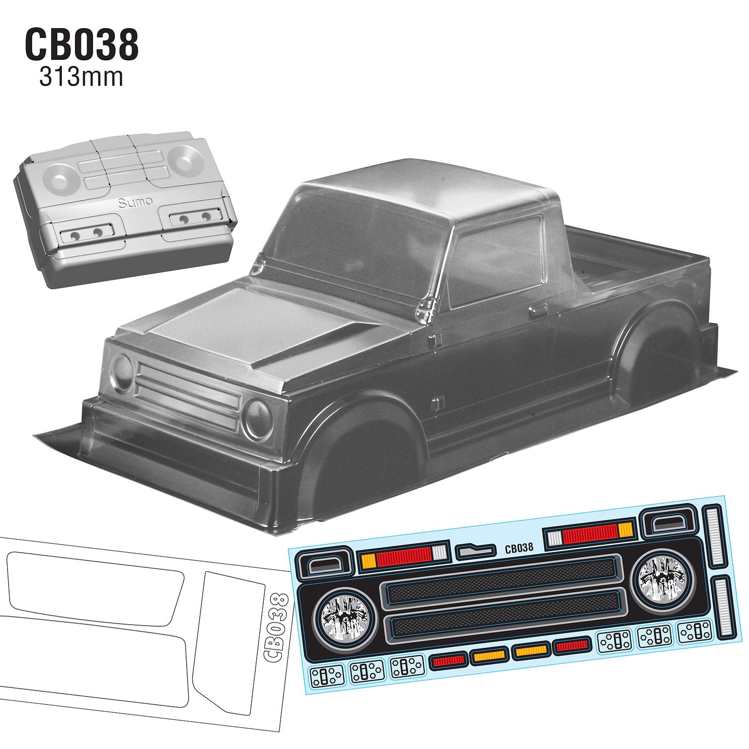 CB038 1/10 Sumo Crawler Body