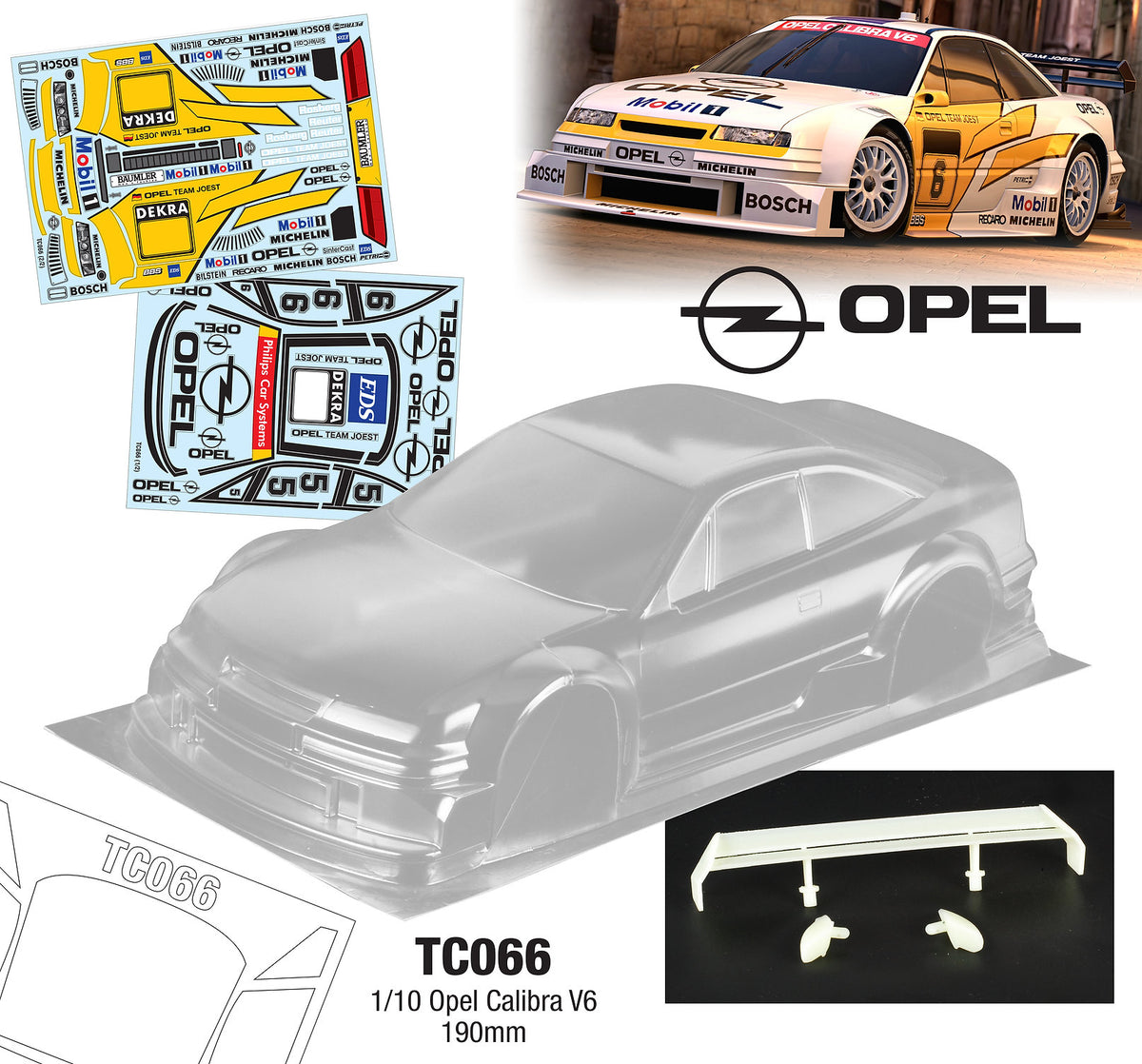 TC066 1/10 Opel Calibra V6, 190mm TT01 TT02 Tamiya – L&L models