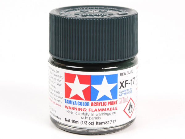 Tamiya XF-17 Sea Blue Mini Acrylic Paint - 10ml 81717