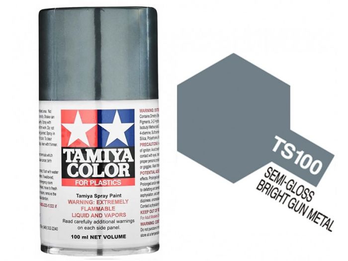 Tamiya 100ml TS-100 Bright Gun Metal