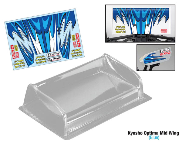 Kyosho Optima Mid Turbo Body & Wing Set Multi Options