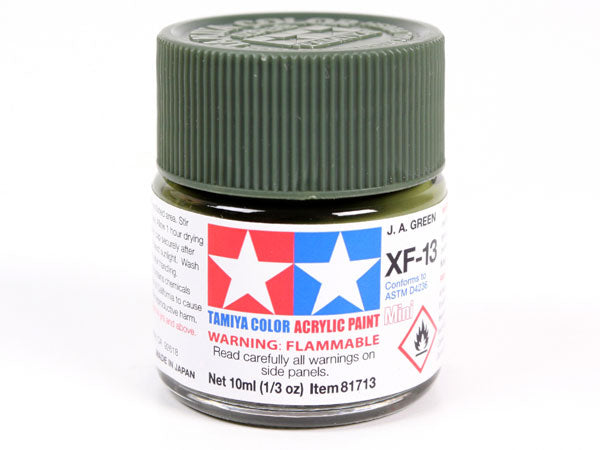 Tamiya XF-13 J.A. Green Mini Acrylic Paint - 10ml 81713