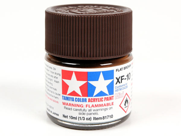 Tamiya XF-10 Flat Brown Mini Acrylic Paint - 10ml 81710