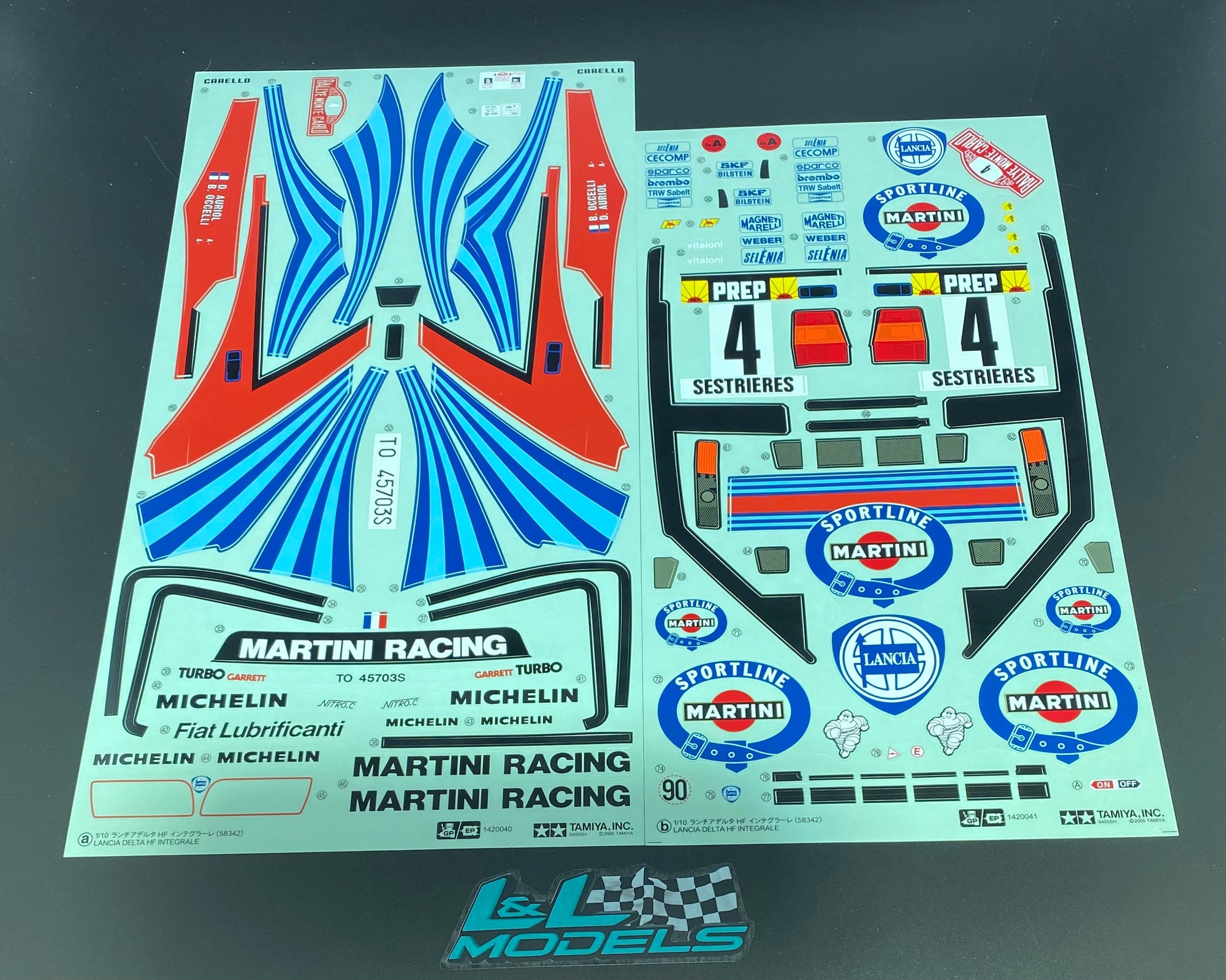 Tamiya 58342 Lancia Delta HF DF03Ra, 9805995 19805995 Decals Stickers