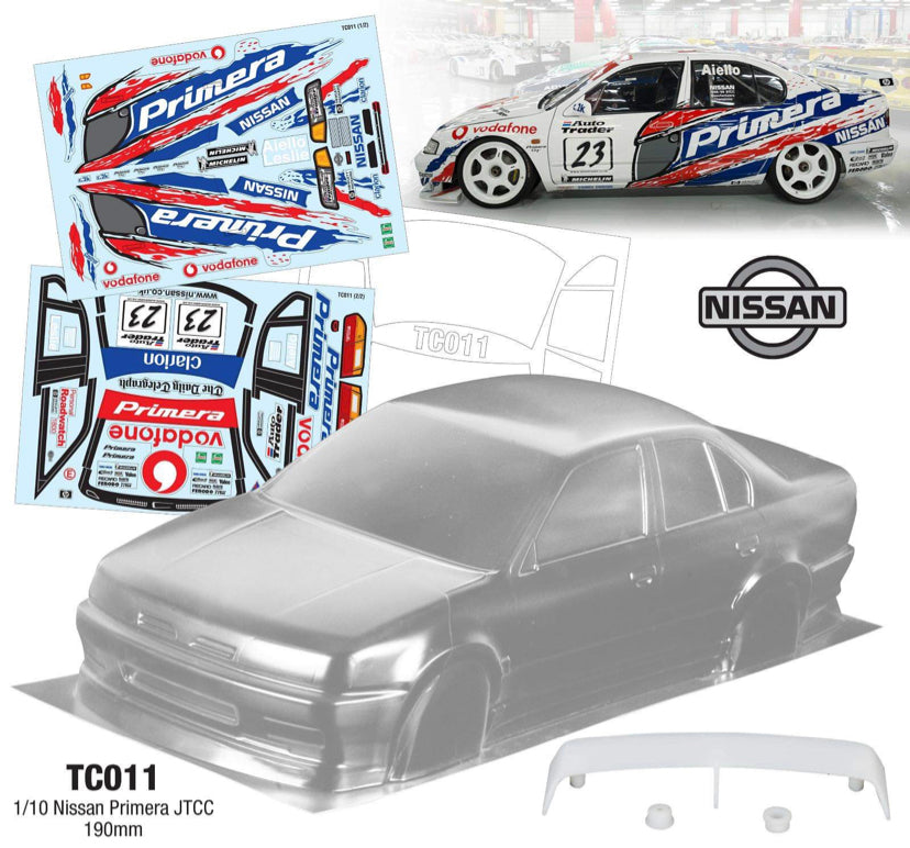 TC011 Nissan Primera Vodafone JTCC Body Set (190mm x 258mm) – L&L