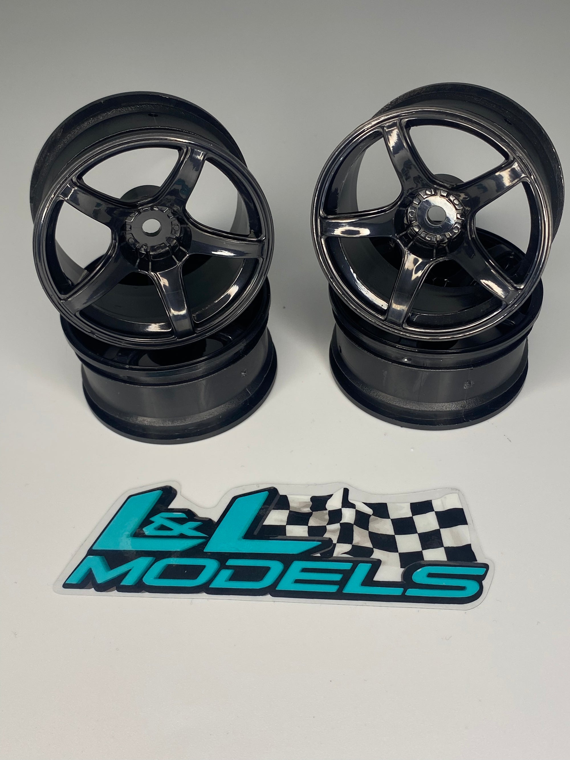 5 Spoke White 6mm offset 26mm Rc Touring Car Wheels For Tamiya TT01 TT02 HPI Kyosho 12mm Hex Not M Chassis lg047b