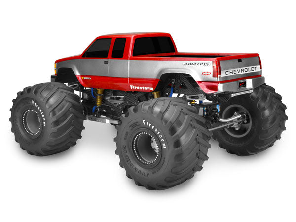 JConcepts 1988 Chevy Silverado Extended Cab Monster Truck Body (fits 7in x 13in Monster Trucks) JC0339