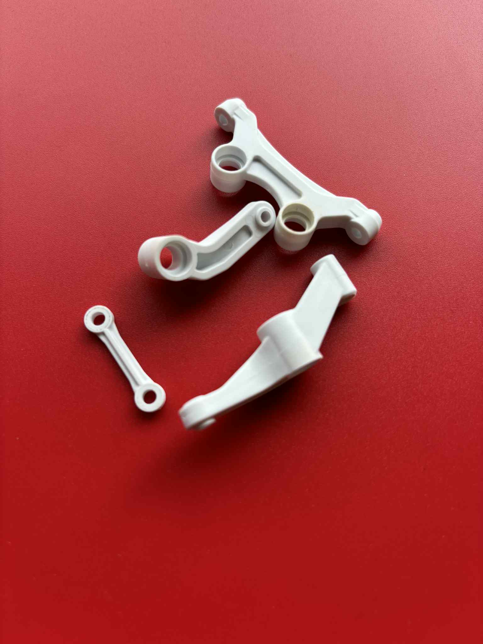 B-Five Steering Bellcranks &amp; Rack White Will Fit RC10B5