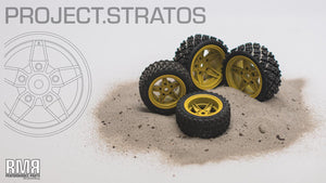 Lancia Stratos wheels - 42mm - 3D printed resin - Set of 4