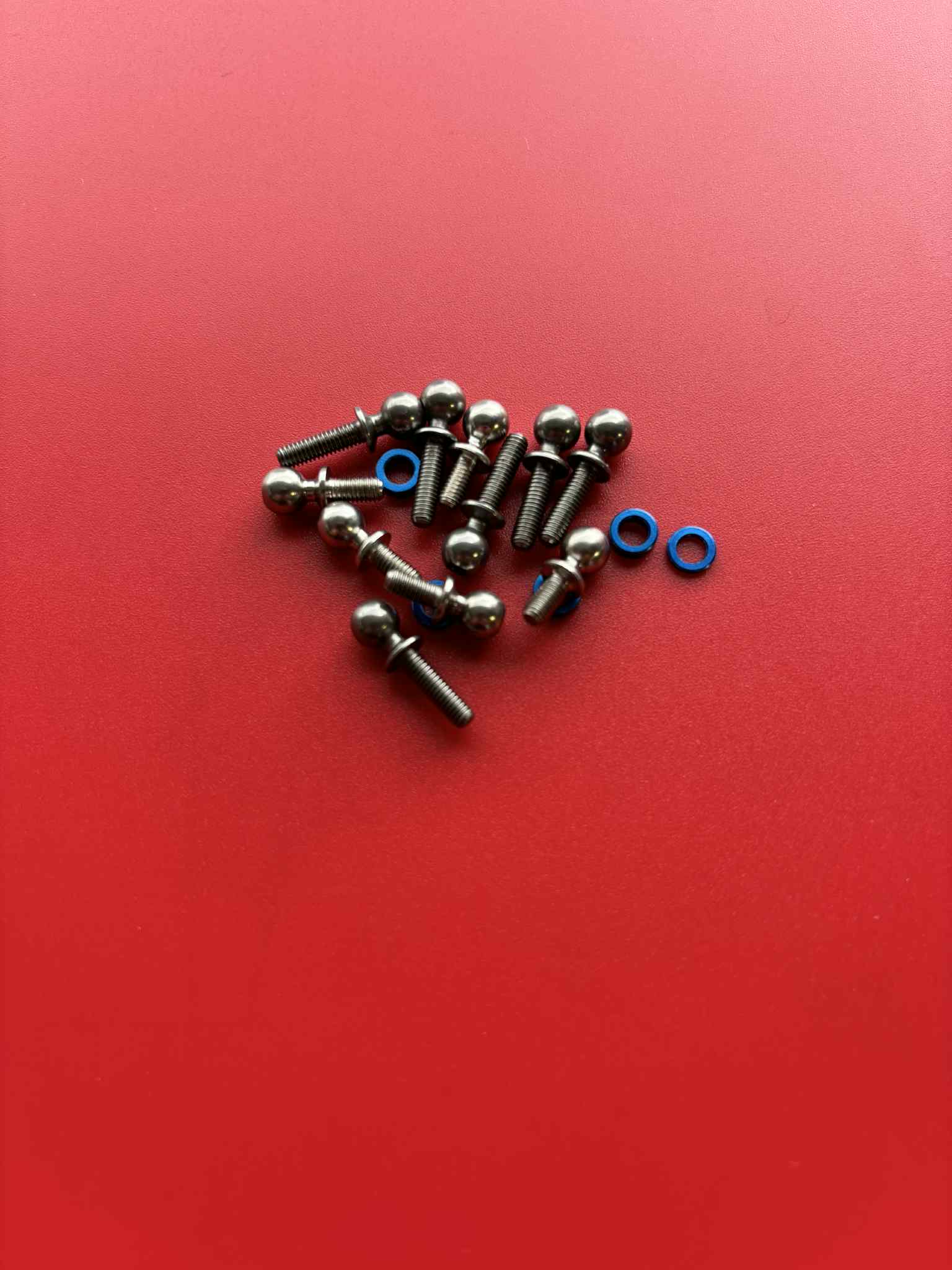 B-Five Complete Ball Stud Set &amp; Blue Spacers Will Fit RC10B5