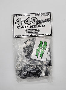 4-40 Cap Head Black Oxide Bulk Bag (325 pcs) KNKCH440BO