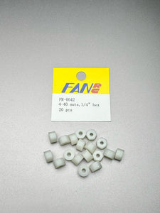 RC 10 4-40 nylon nuts 1/4 20pcs White FR-0042