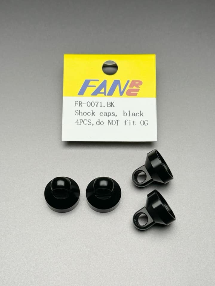 Rc 10 Black Shock Caps 4pcs FR-0071BK – L&L models