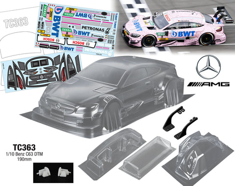 TC363 Mercedes Benz DTM 258/190mm Body Tamiya TT01 TT02