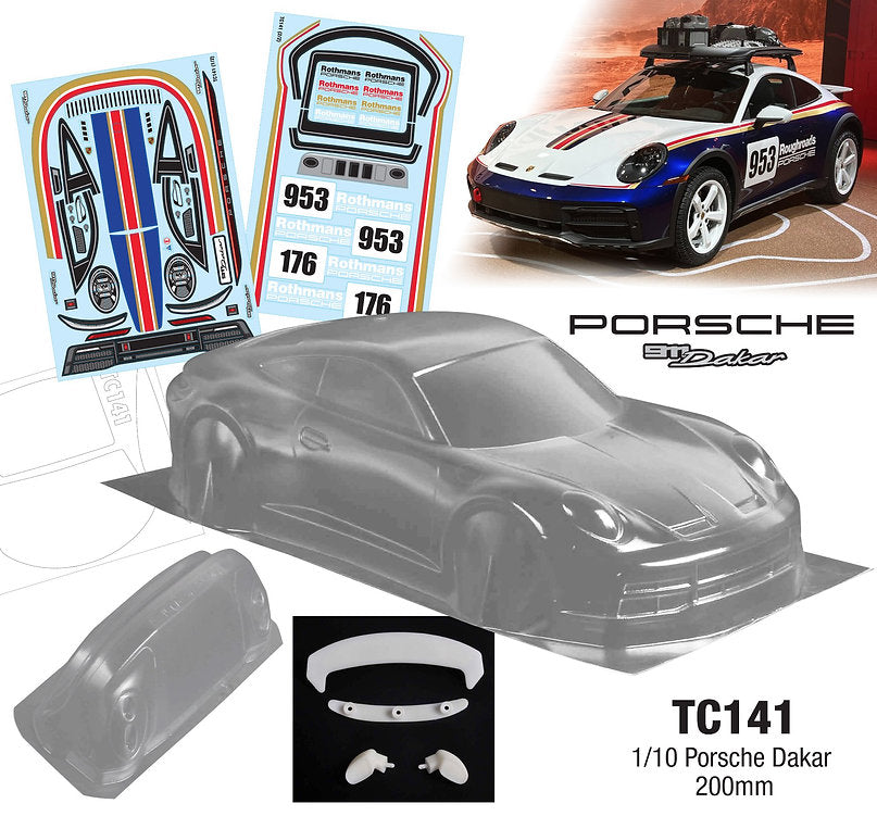 TC141 1/10 Porsche Dakar, 200mm