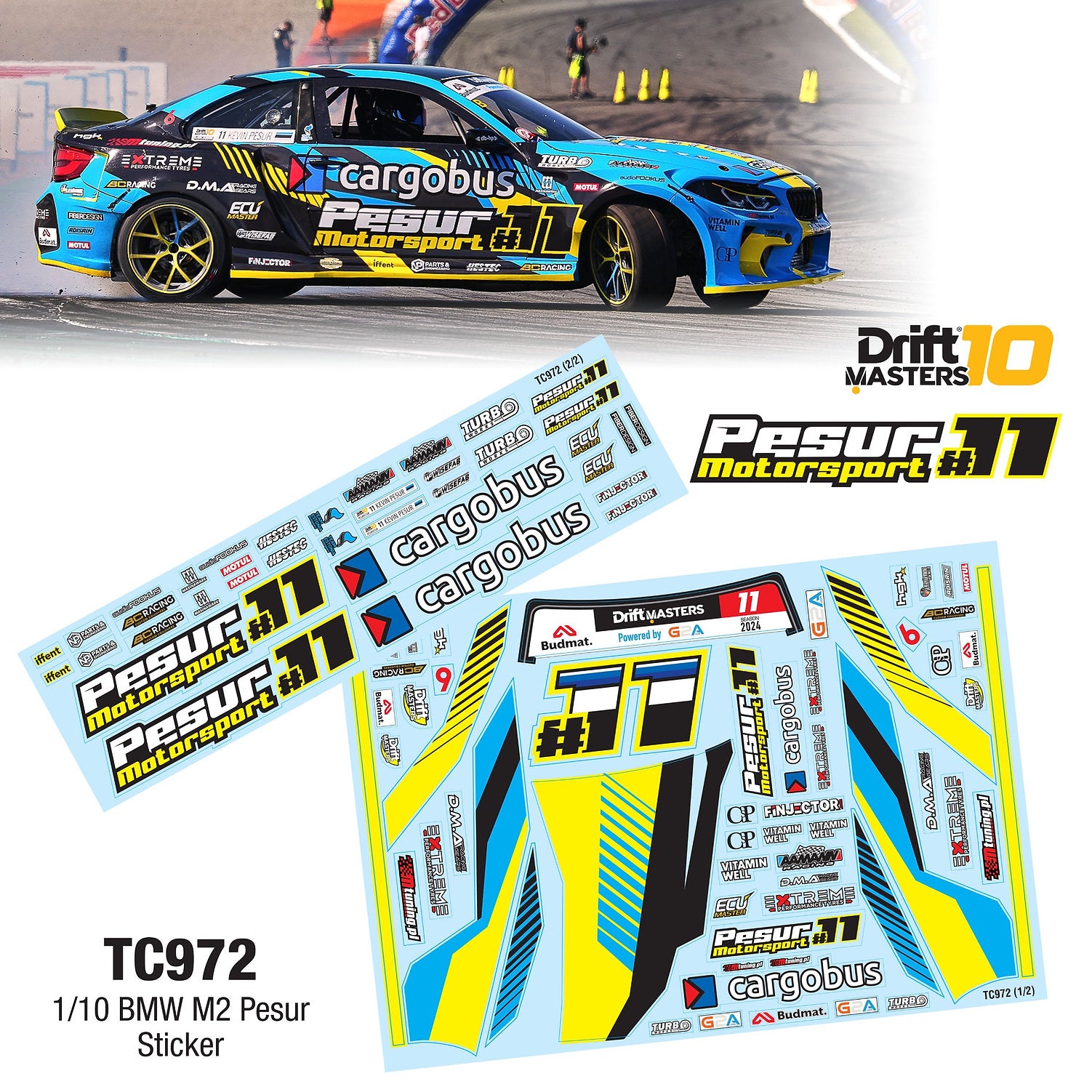 TC972 1/10 BMW M2 Pesur Sticker