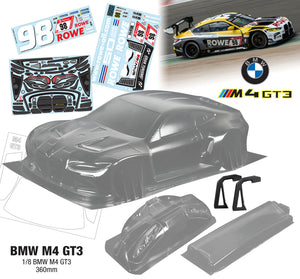 BMW M4 GT3 (360mm) HOBAO Kyosho Mugen Sworkz TLR Hotbodies Traxxas