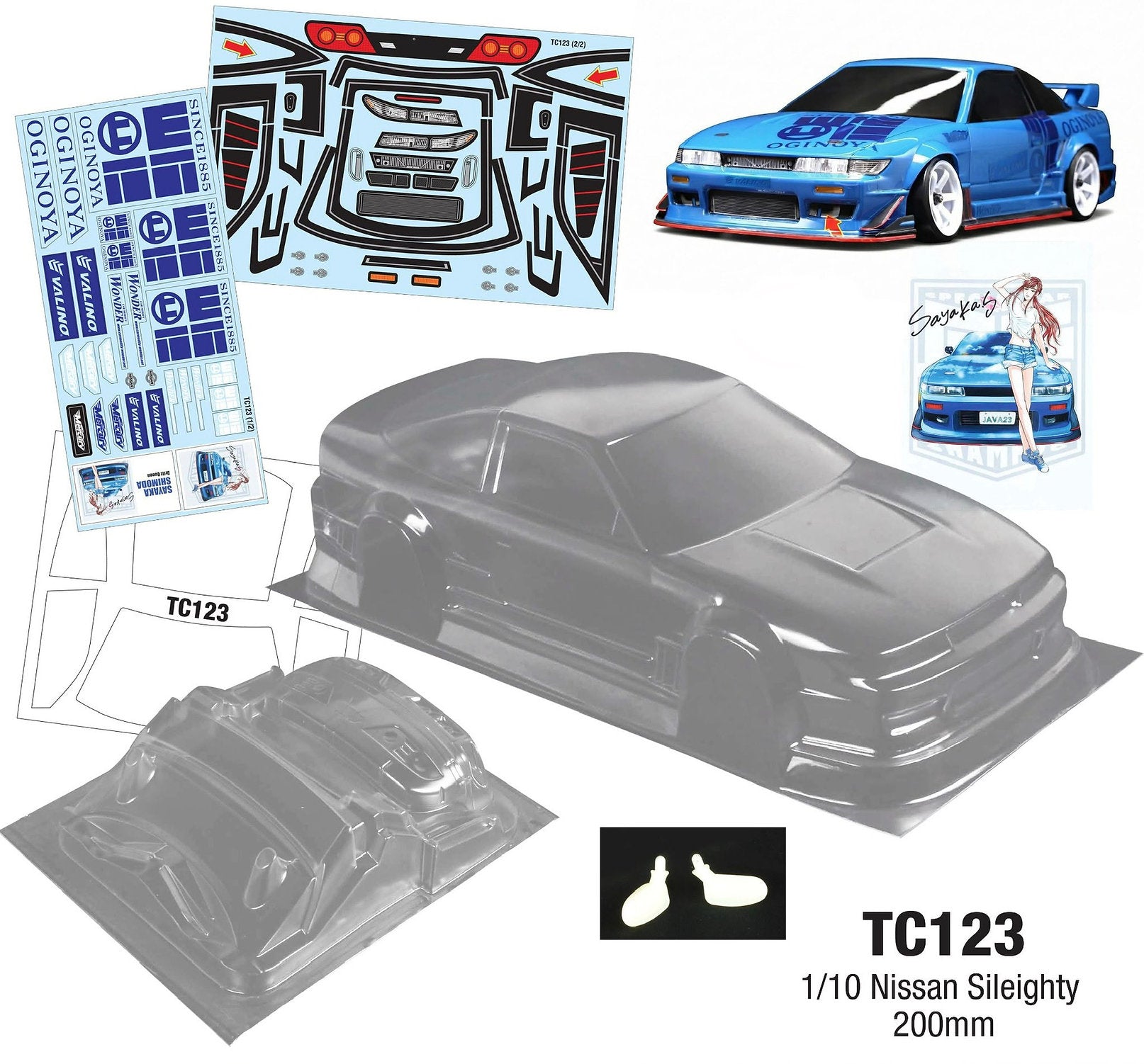 TC123 1/10 Nissan Sileighty, 200mm
