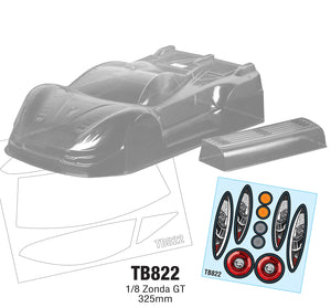TB822 1/8 Zonda GT (325mm) HOBAO Kyosho Mugen Sworkz TLR Hotbodies Traxxas