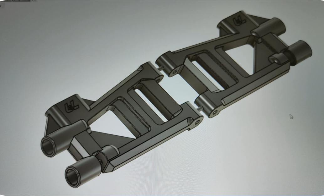 Rear A-arms for the Kyosho Ultima Pro XL.