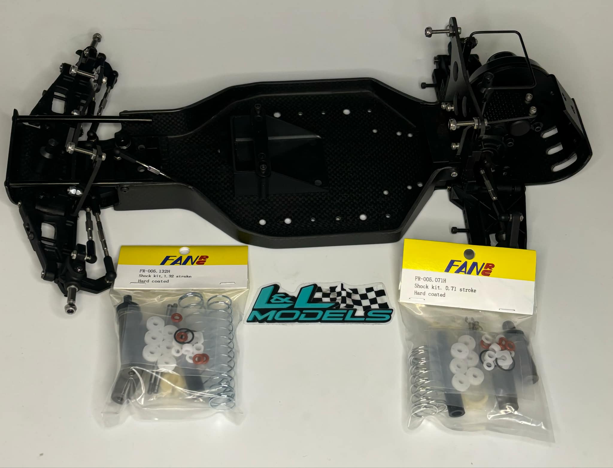 Carbon RC10 Chassis Kit FANrc Shocks L L models