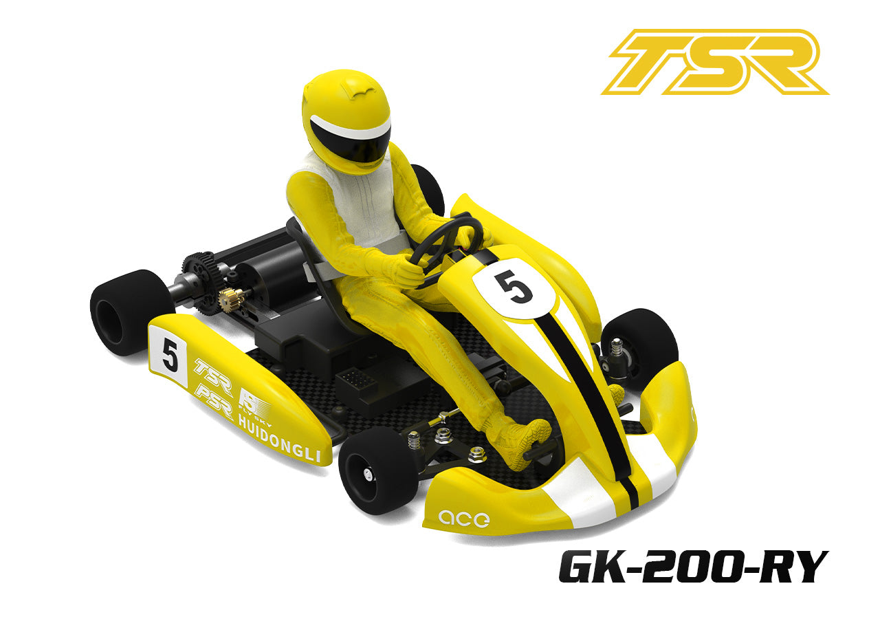 Team Saxo Racing GK-200 - Go-Kart - 1:8 2WD Kart Kit - with ESC, Motor and Servo RED, BLUE, BLACK, YELLOW